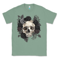 Sage Floral skull Classic Tee - RanaPortraitStore