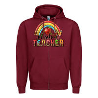 Burgundy preschool teacher Zipper Hoodie - texasbilliewilder