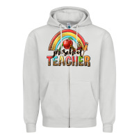 Dove Grey preschool teacher Zipper Hoodie - texasbilliewilder