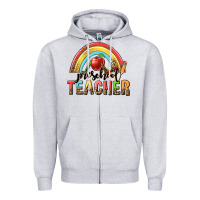 Heather Grey preschool teacher Zipper Hoodie - texasbilliewilder