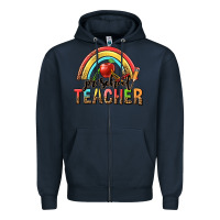 Navy preschool teacher Zipper Hoodie - texasbilliewilder