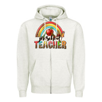 Oatmeal Heather preschool teacher Zipper Hoodie - texasbilliewilder