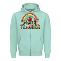 Seafoam preschool teacher Zipper Hoodie - texasbilliewilder