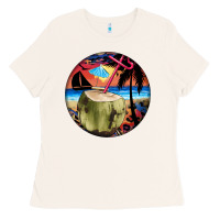 Bone coconut drink colorful leopard Ladies Tee - BarkalooDesign