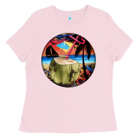 Bubblegum Pink coconut drink colorful leopard Ladies Tee - BarkalooDesign