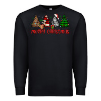 Black merry christmas tree Premium Sweatshirt - JahusDesignShop