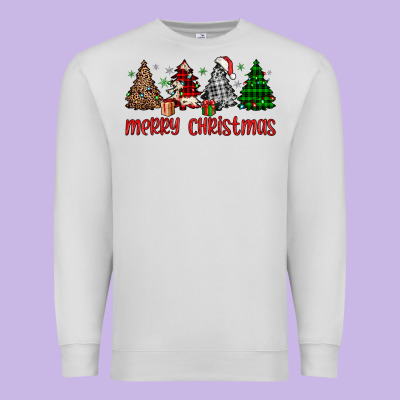 Merry Christmas Tree Premium Sweatshirt Designed By Jahusdesignshop