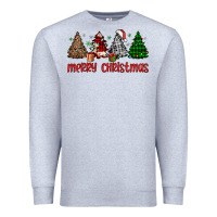 Heather Grey merry christmas tree Premium Sweatshirt - JahusDesignShop
