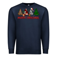 Navy merry christmas tree Premium Sweatshirt - JahusDesignShop