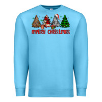 Ocean Blue merry christmas tree Premium Sweatshirt - JahusDesignShop