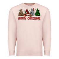 Pale Pink merry christmas tree Premium Sweatshirt - JahusDesignShop