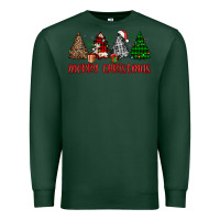 Sports Green merry christmas tree Premium Sweatshirt - JahusDesignShop
