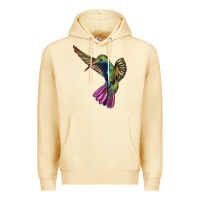 Pina Colada Flying Ruby Throated Hummingbird Premium Hoodie - LillyAllenDesigns