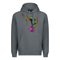 Rock Flying Ruby Throated Hummingbird Premium Hoodie - LillyAllenDesigns