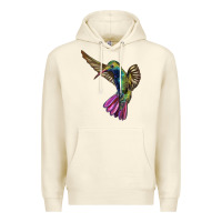 Sandshell Flying Ruby Throated Hummingbird Premium Hoodie - LillyAllenDesigns