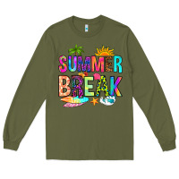 Army Green summer break Long Sleeve Tee - RanaPortraitStore