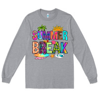 Heather Grey summer break Long Sleeve Tee - RanaPortraitStore