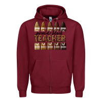 Burgundy proud black teacher Zipper Hoodie - texasbilliewilder