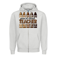 Dove Grey proud black teacher Zipper Hoodie - texasbilliewilder