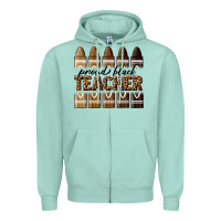 Seafoam proud black teacher Zipper Hoodie - texasbilliewilder