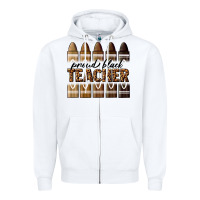 White proud black teacher Zipper Hoodie - texasbilliewilder
