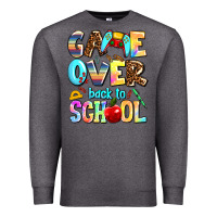 Charcoal Heather game over back to school Premium Sweatshirt - AdoDesignShop