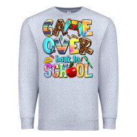 Heather Grey game over back to school Premium Sweatshirt - AdoDesignShop