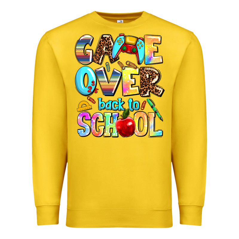Game Over Back To School Premium Sweatshirt by AdoDesignShop | Teevron