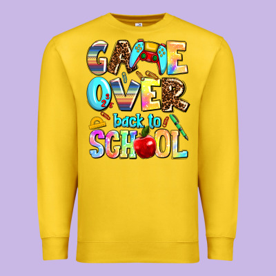 Game Over Back To School Premium Sweatshirt Designed By Adodesignshop