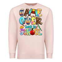 Pale Pink game over back to school Premium Sweatshirt - AdoDesignShop