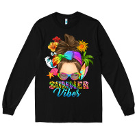 Black messy bun summer vibes Long Sleeve Tee - RanaPortraitStore