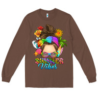 Chestnut messy bun summer vibes Long Sleeve Tee - RanaPortraitStore