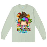 Matcha messy bun summer vibes Long Sleeve Tee - RanaPortraitStore