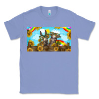 Colony Blue 2 donkeys sunflower Classic Tee - BarkalooDesign
