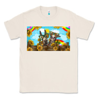Natural 2 donkeys sunflower Classic Tee - BarkalooDesign