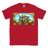 Red 2 donkeys sunflower Classic Tee - BarkalooDesign