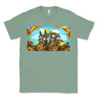 Sage 2 donkeys sunflower Classic Tee - BarkalooDesign