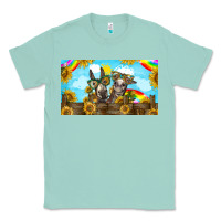 Seafoam 2 donkeys sunflower Classic Tee - BarkalooDesign
