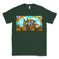 Sports Green 2 donkeys sunflower Classic Tee - BarkalooDesign
