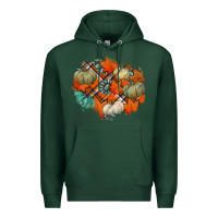 Sports Green fall autumn patches Premium Hoodie - Jasminsmagicworld