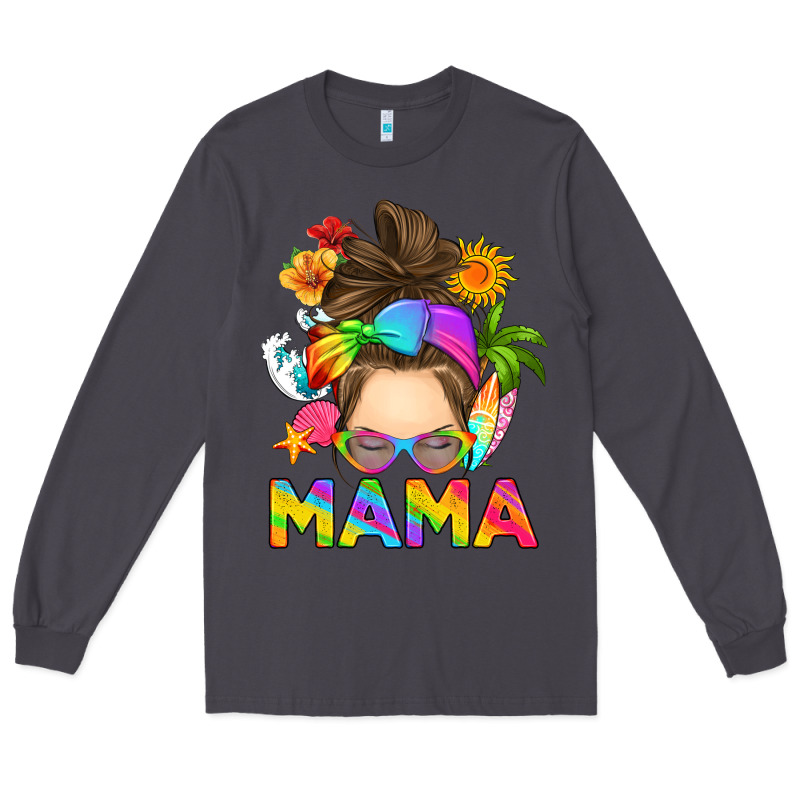 Messy Bun Mama Summer Long Sleeve Tee by RanaPortraitStore | Teevron