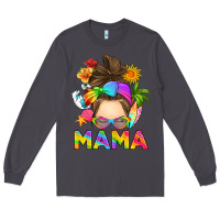 Smoke messy bun mama summer Long Sleeve Tee - RanaPortraitStore