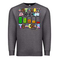 Charcoal Heather battery life of a teacher Premium Sweatshirt - AdoDesignShop
