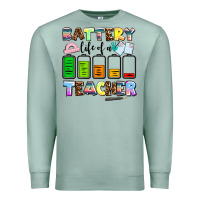 Seafoam battery life of a teacher Premium Sweatshirt - AdoDesignShop