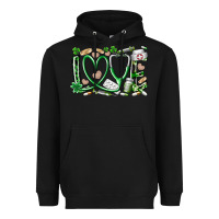 Black st.patricks love nurse Heavyweight Hoodie - RacoonDesign
