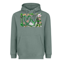 Sage st.patricks love nurse Heavyweight Hoodie - RacoonDesign
