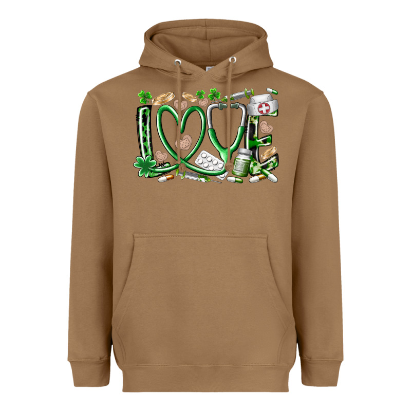St.patricks Love Nurse Heavyweight Hoodie by RacoonDesign | Teevron