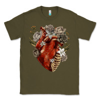 Army Green Flower anatomical heart Classic Tee - RanaPortraitStore