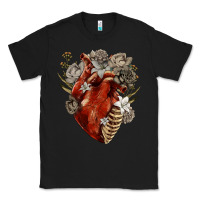 Black Flower anatomical heart Classic Tee - RanaPortraitStore