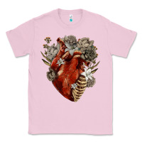 Bubblegum Pink Flower anatomical heart Classic Tee - RanaPortraitStore